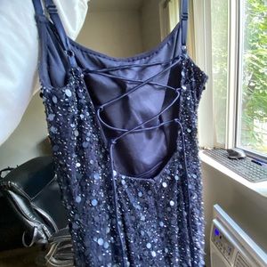 Navy blue formal gown